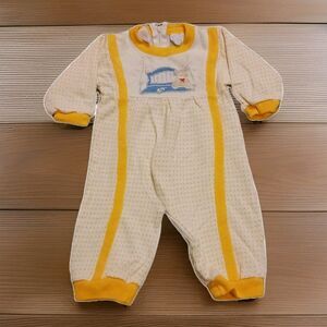 Vintage 1987 Mine Alone Baby Boy Clothes 3-6 Months Sweater Outfit Swing Bear